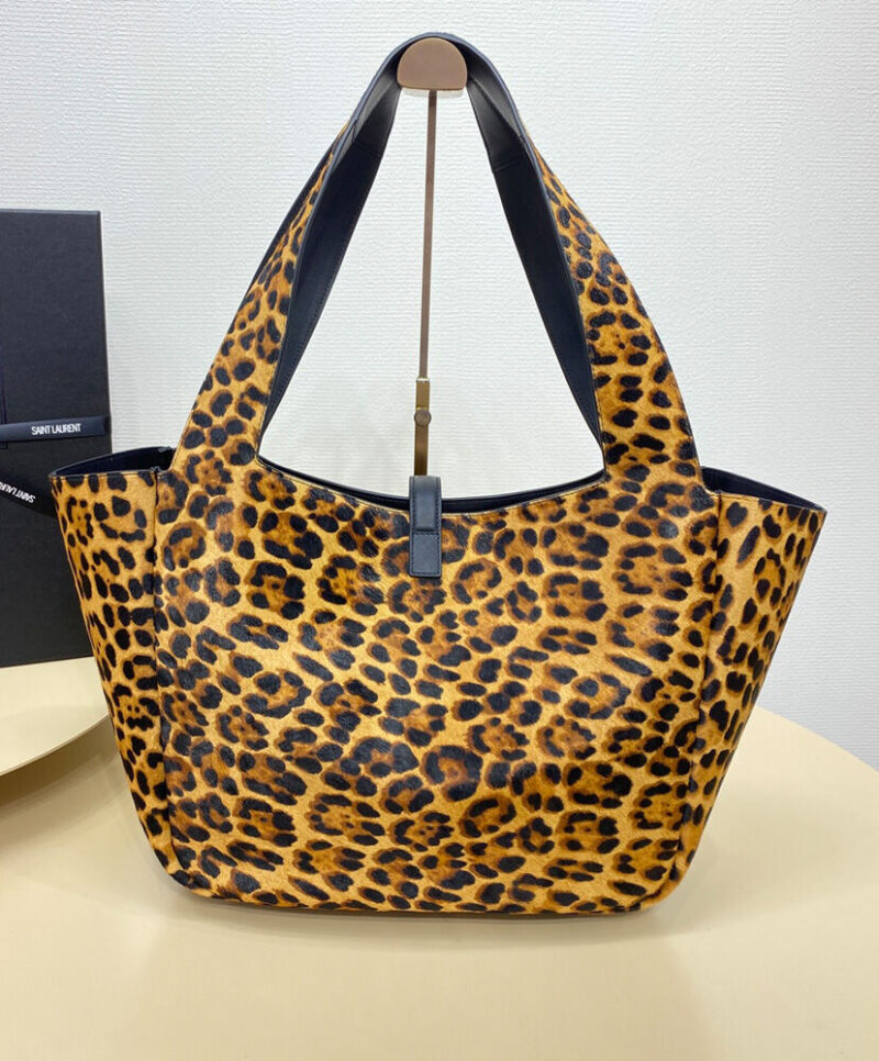 Saint Laurent Le 5 A 7 Bea In Pony Hair Leather Coffee